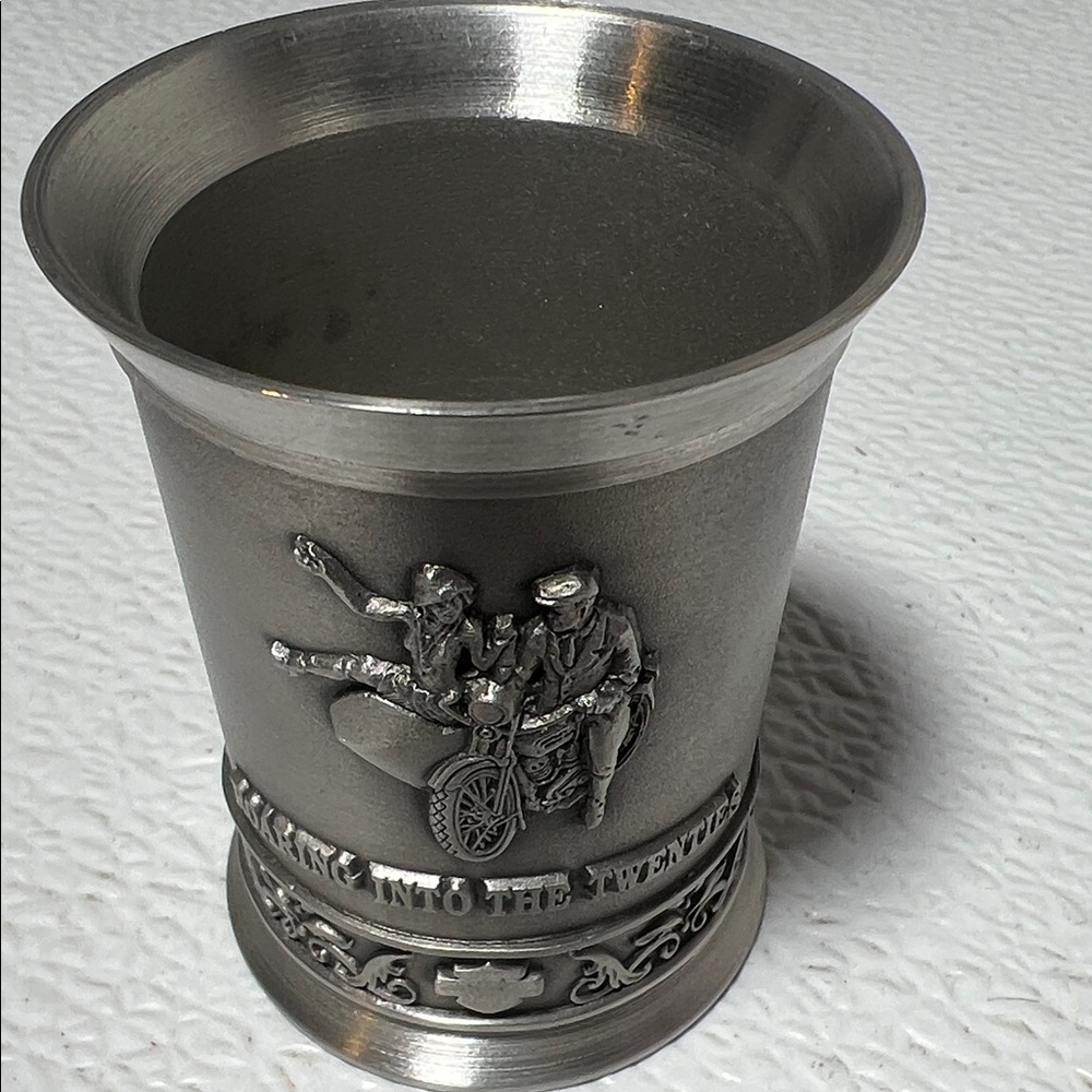 Harley Davidson Pewter Shot Glass The 1920’s Roaring Into The Twenties Numbered